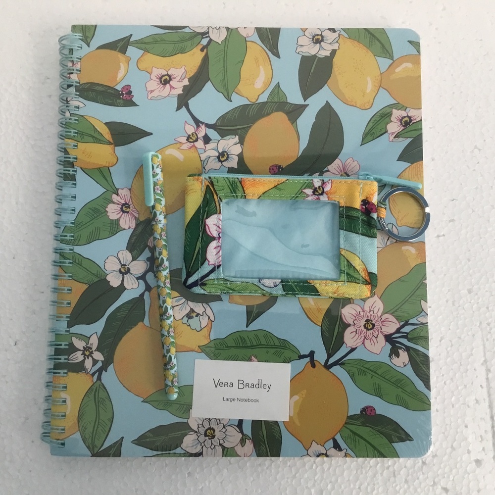 Vera Bradley Notebook, Pen and Card Holder Set